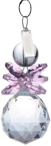 Discount4product 40 mm Crystal ball pink Car Hanging Ornament(Pack of 1)
