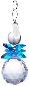 Discount4product Crystal Car Hanging Sky Blue Car Hanging Ornament(Pack of 1)