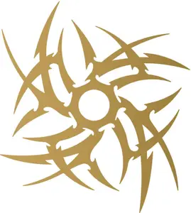 Wall Design Sticker & Decal for Bike(Gold)