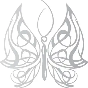 Wall Design Sticker & Decal for Bike(Silver)