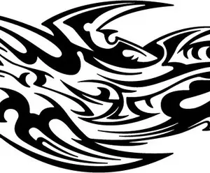 Wall Design Sticker & Decal for Bike(Black)