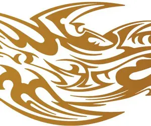 Wall Design Sticker & Decal for Bike(Brown)