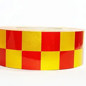 Laps of Luxury GD520 50.8 mm x 14.62 m Red, Yellow Reflective Tape(Pack of 1)
