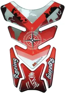 S.R Grafix Racing Red Bike Tank Pad
