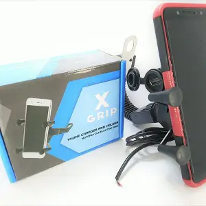 eDUST X-Grip For Rear View Mirror Mountable Bike Mobile Charger -Fast Charging Bike Mobile Charger 0 A Bike Mobile Charger