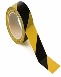 sky enterprise shop SKY-ESD Safe Floor Marking and Warning Tape [ pack 1] 50 mm x 65 m Black and Yellow Reflective Tape(Pack of 1)