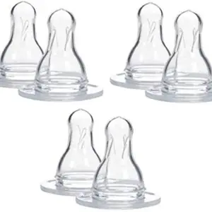 Dr. Brown's Silicone New Born Flow Nipple(Pack of 6 Nipples)