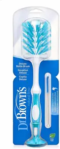 Dr. Brown's Soft Touch Bottle Brush (Non-Metal, No Sponge) - Blue(SKY BLUE, White)