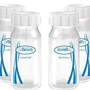 Dr. Brown's Breastmilk Collection Bottles 4 oz - 4 Count - 120 ml(Blue, White)
