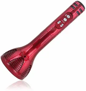 Toy Zoom Wireless Bluetooth Microphone | Portable Handheld Karaoke Mic | Multi-Function Bluetooth Karaoke Mic with Speaker for All Smart Phones (Multi Color) Wireless Bluetooth Microphone(Red)