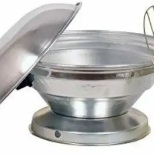 ma narmada Bati Maker Baking Oven, 25 x 25 x 35 cm, Food Steamer(Silver)
