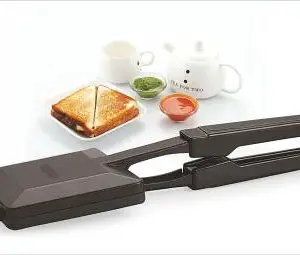 MUSVUZA Non-stick Aluminium Mini Gas Toaster, Bread Griller, Sandwich Toast,Square Bread Toast  