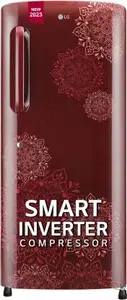 LG 224 L Direct Cool Single Door 4 Star Refrigerator with Smart Inverter Compressor, Humidity Controller & Moist 'N' Fresh(Ruby Regal, GL-B241ARRY)