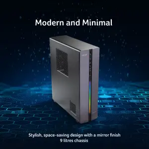 Acer Aspire XC-1760 Ryzen 5 5600G Processor Desktop (Windows 11 Home/ 8 GB/ 512 GB SSD/AMD Radeon Graphics) with 54.61 cm (21.5) Display Black