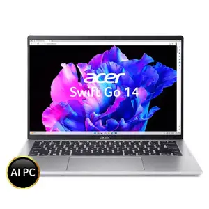 Acer Swift Go 14 AI Ready Thin and Light Premium Laptop Intel Core Ultra 5 Processor - 125H (Windows 11 Home/ 16 GB/ 512 GB SSD/MS Office Home and Student) SFG14-72T with 35.56 cm (14") WUXGA IPS Multi-Touch Display, Pure Silver, 1.32 KG price in India.